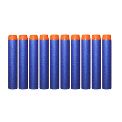 Minkšti mėlyni šaunamųjų ginklų putų šaudmenys 10 vnt