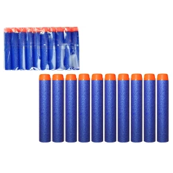 Minkšti mėlyni šaunamųjų ginklų putų šaudmenys 10 vnt