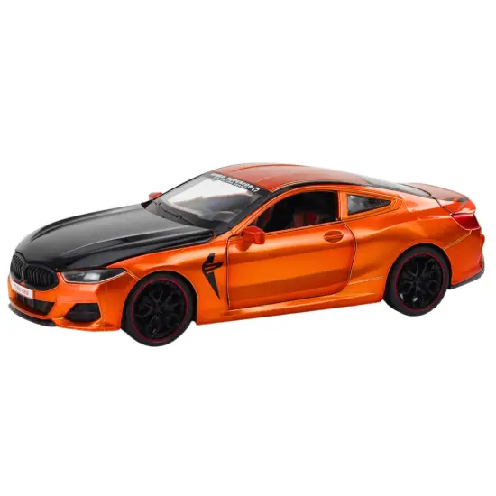 Sports Car Metal Friction Drive Openable Elements 1:24 Orange Žaisliniai automobiliai