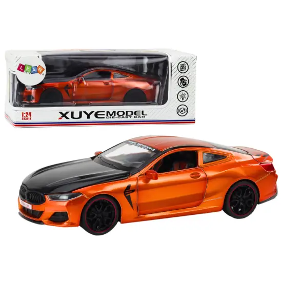 Sports Car Metal Friction Drive Openable Elements 1:24 Orange Žaisliniai automobiliai