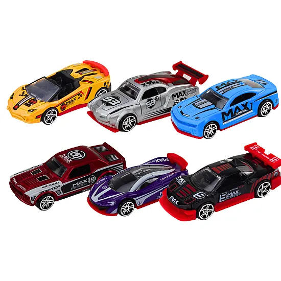 Spring Set 1:64 Sports Cars Metal Vehicles Mix 6 pcs. Toy cars