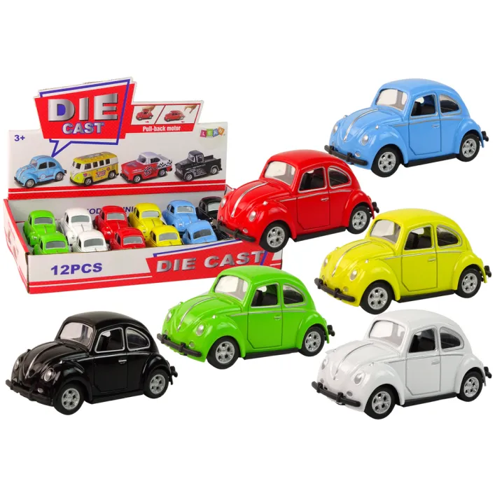 Spring Spring With Friction Drive Beetle Passenger Car 6 Colors Žaisliniai automobiliai