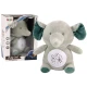 Teddy Bear Elephant Sleeping Melodies Light Star Projector Gray Pliušiniai žaislai
