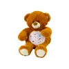 Teddy Bear Sleeping Lights Sounds Night and Day Mode Brown Pliušiniai žaislai