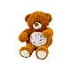 Teddy Bear Sleeping Lights Sounds Night and Day Mode Brown Pliušiniai žaislai