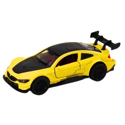 Žaislinis geltonas sportinis automobilis