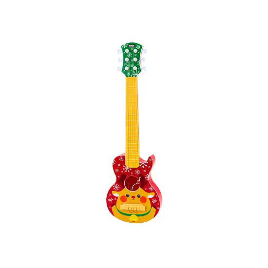 Toy yellow guitar for children with adjustable strings Musical instruments