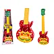 Toy yellow guitar for children with adjustable strings Musical instruments