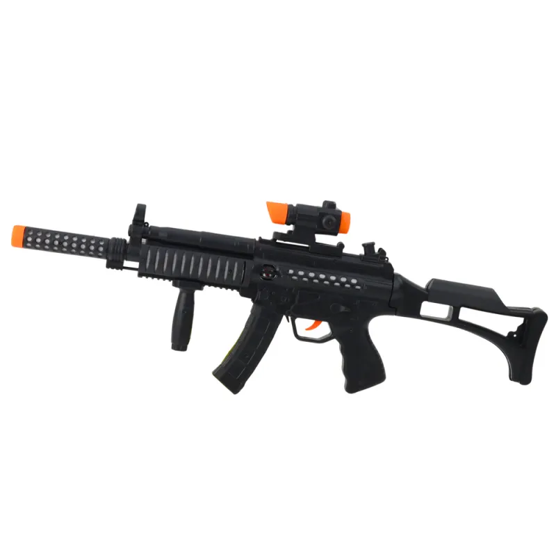 Black toy machine gun with light and sound effects Rifles