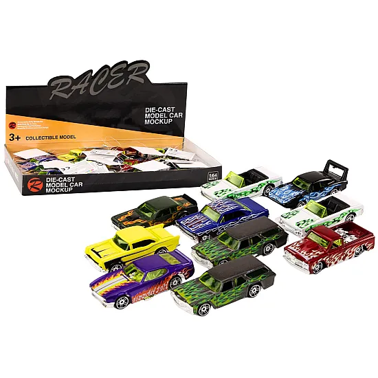 Toy car Racing car Metal spring 1:64 Samochody-zabawki