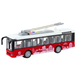 Trolejbus 1:16 Dźwięki świateł Pędzący biały i czerwony