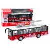 Trolleybus Bus 1:16 Lights Sounds Drive White and Red Žaisliniai automobiliai