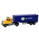 Truck Tir Semi Trailer Lights Sounds Drive Yellow Žaisliniai automobiliai