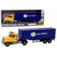 Truck Tir Semi Trailer Lights Sounds Drive Yellow Žaisliniai automobiliai