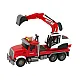 Truck With Excavator Tractor Excavator Sound Lights Žaisliniai automobiliai