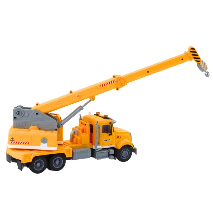 Truck Yellow Crane With Friction Drive Light and Sound Effects Žaisliniai automobiliai