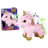 Unicorn Plush Sleeping Animal Lullaby Pink With Stars Set Pliušiniai žaislai