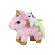 Unicorn Plush Sleeping Animal Lullaby Pink With Stars Set Pliušiniai žaislai