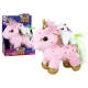 Unicorn Plush Sleeping Animal Lullaby Pink With Stars Set Pliušiniai žaislai
