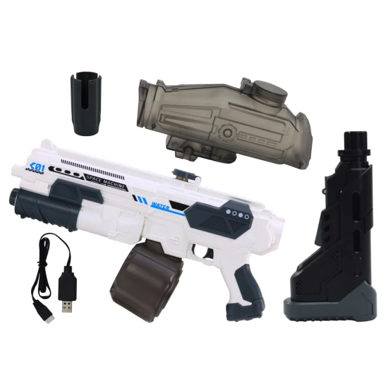 Baltas automatinis vandens šautuvas su baterija Šautuvai