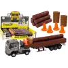 Wood Truck Truck Trailer 1:24 Wood Logs Sounds Lights Žaisliniai automobiliai