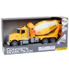 Yellow Concrete Mixer Truck With Friction Drive Light and Sound Effects Žaisliniai automobiliai