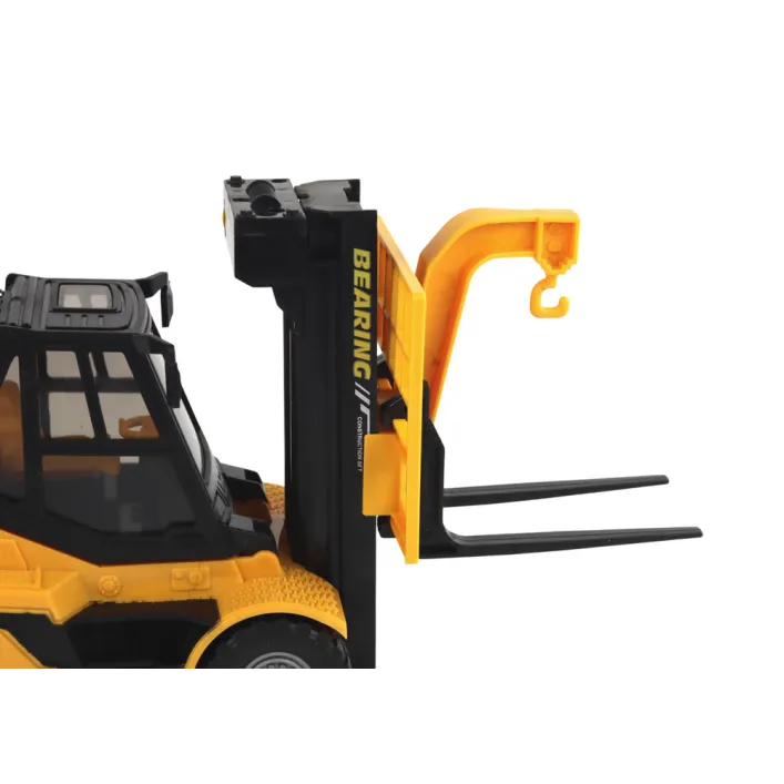 Yellow Forklift 1:16 Moving Forks Sounds Lights Žaisliniai automobiliai