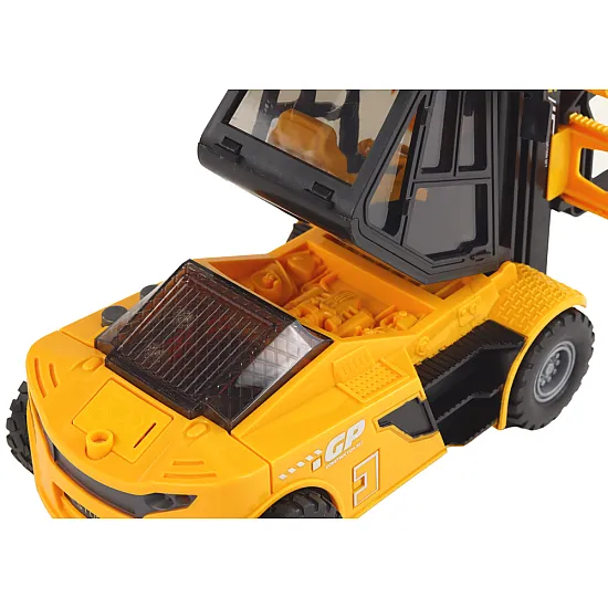 Yellow Forklift 1:16 Moving Forks Sounds Lights Samochody-zabawki
