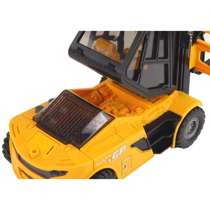 Yellow Forklift 1:16 Moving Forks Sounds Lights Žaisliniai automobiliai