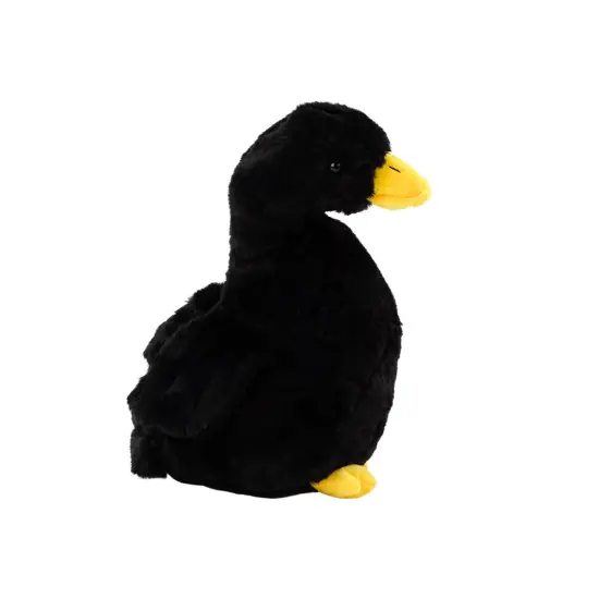 Plush Goose Mascot Black Cuddly Plush Duck 40 cm Pliušiniai žaislai