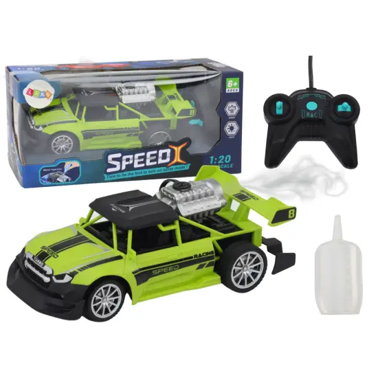 RC Automobilis 1:20 Dūmų Efekto Žalias Radijo bangomis valdomi žaislai