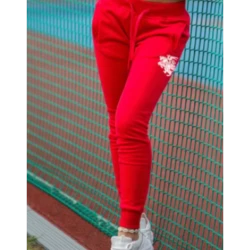 Raudonos  moteriškos kelnės Vytis