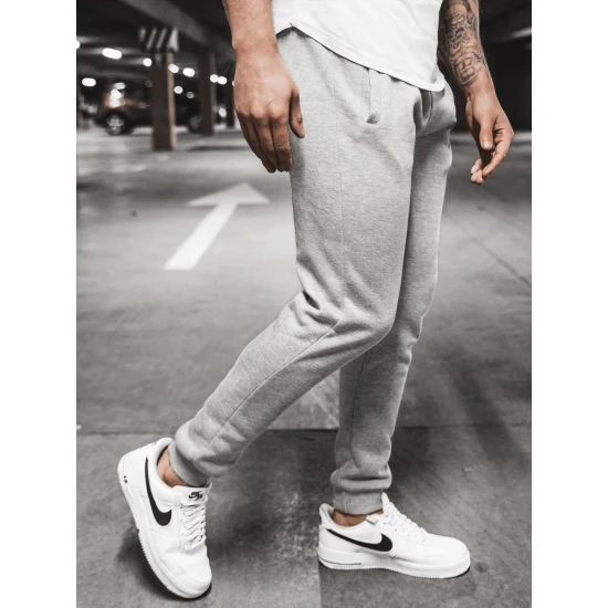 Vyriškos šviesiai pilkos laisvalaikio kelnės Sergo JS/XW01