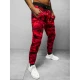 Vyriškos raudonos kamufliažinės laisvalaikio kelnės Sigur JS/KZ15