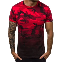 Raudoni kamufliažiniai marškinėliai Burak