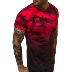 Raudoni kamufliažiniai marškinėliai Burak