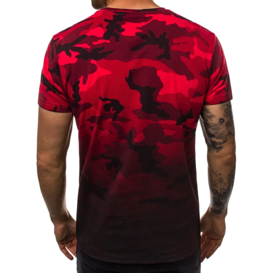 Raudoni kamufliažiniai marškinėliai Burak JS/S808