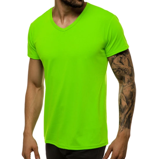 Vyriški žalios neoninės spalvos marškinėliai Dimel JS/712007
