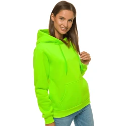 Šviesiai žalias moteriškas džemperis su gobtuvu Molin