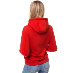 Raudonas moteriškas džemperis su gobtuvu "Molin"