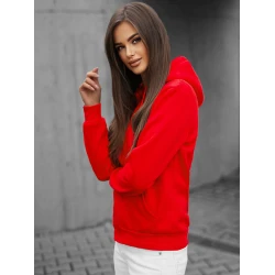 Moteriškas džemperis su gobtuvu raudonos spalvos Look