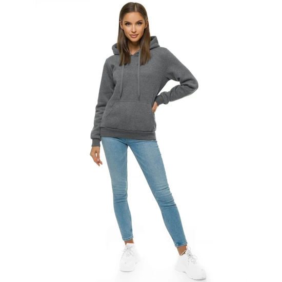 Tamsiai pilkas moteriškas džemperis su gobtuvu Molin JS/W02