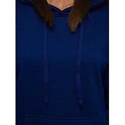 Women's dark blue hooded jumper Molin