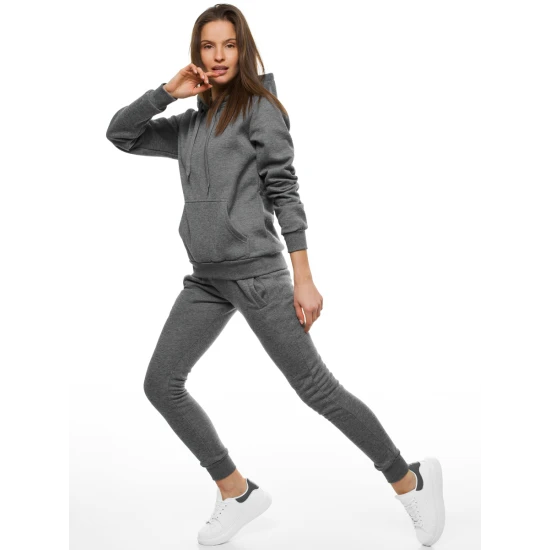 Moteriškas tamsiai pilkas  sportinis kostiumas Super 18