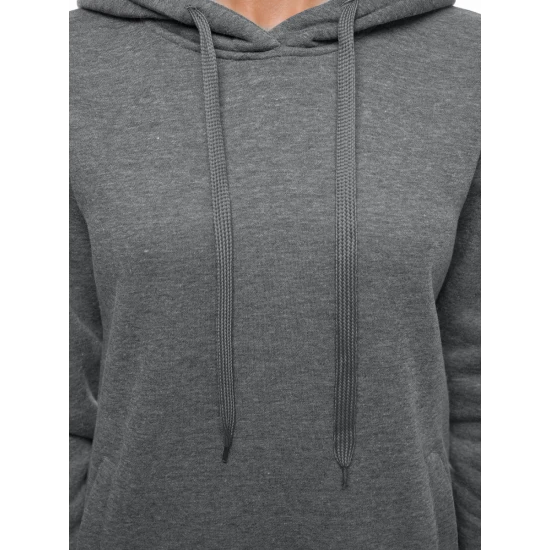 Moteriška pilka suknelė su gobtuvu 