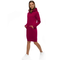 Moteriška bordo suknelė su gobtuvu Margaret