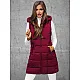 Moteriška bordo spalvos dygsniuota liemenė Dona JS/16M9096/06Z