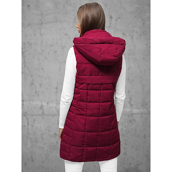 Moteriška bordo spalvos dygsniuota liemenė Dona JS/16M9096/06Z