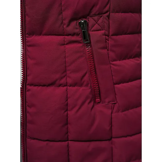 Moteriška bordo spalvos dygsniuota liemenė Dona JS/16M9096/06Z