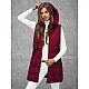 Moteriška bordo spalvos dygsniuota liemenė Dona JS/16M9096/06Z